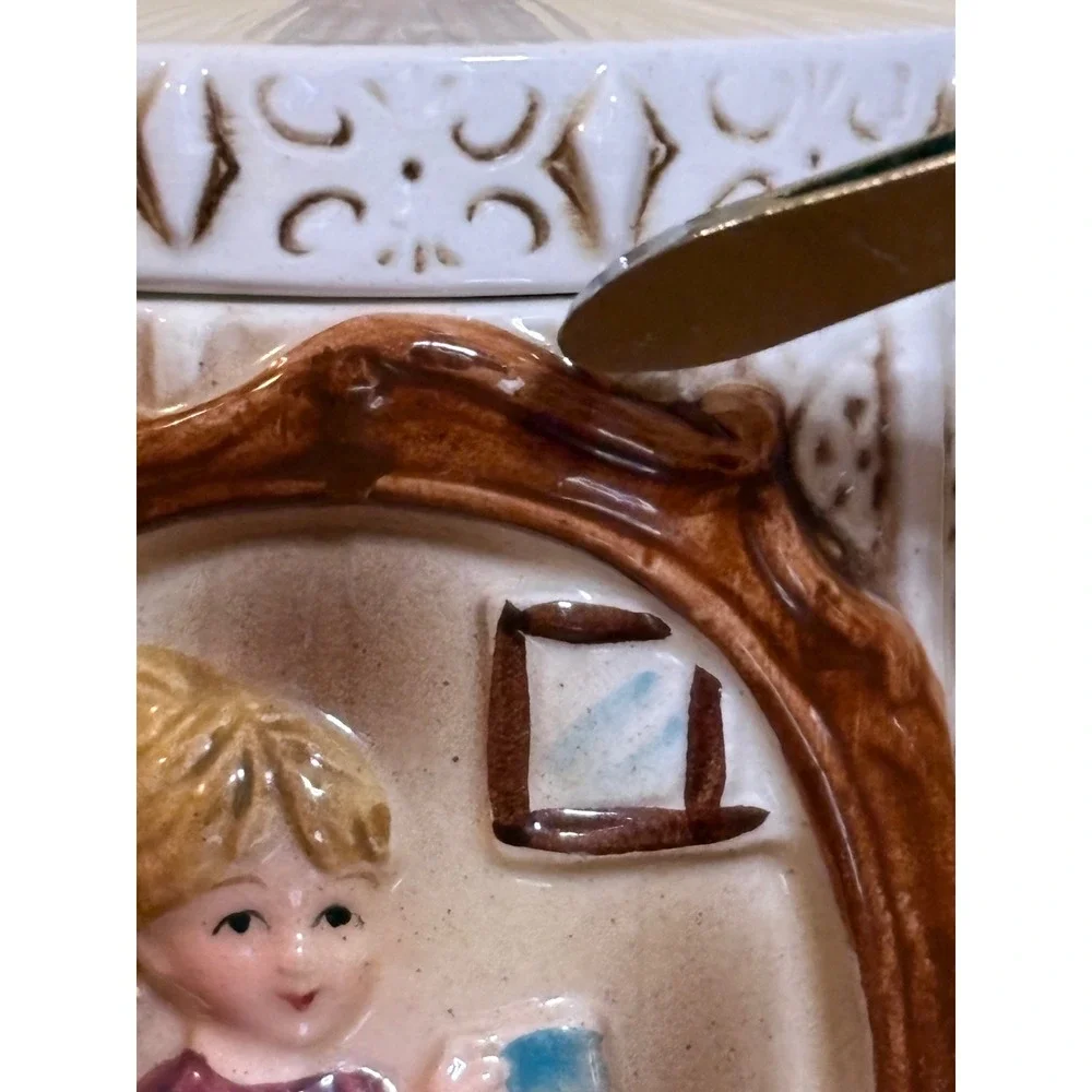 Vintage Sears Roebuck Pioneer Girl Canister 1978 Ceramic Made in Japan